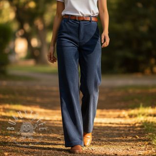 Cord 6W WASHED STRETCH marine