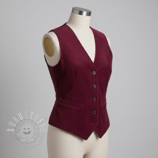 Cord 6W WASHED STRETCH berry