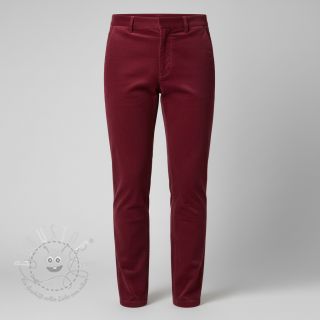 Cord 6W WASHED STRETCH dark red