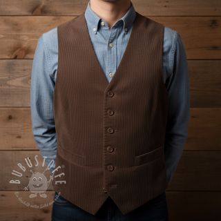 Cord 6W WASHED STRETCH dark brown