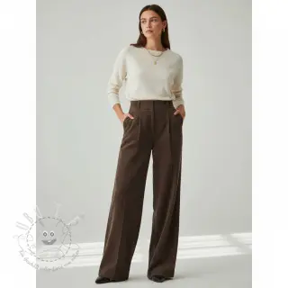 Cord 6W WASHED STRETCH dark brown