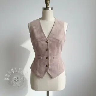 Cord 6W WASHED STRETCH old pink