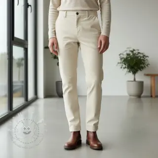 Cord 6W WASHED STRETCH off white