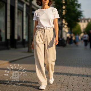 Cord 6W WASHED STRETCH off white