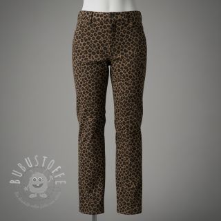 Cord STRETCH Little Leopard taupe