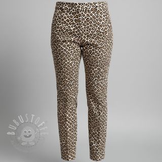Cord STRETCH Little Leopard light sand