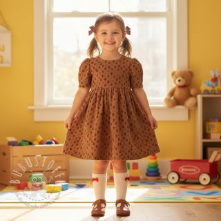 Cord STRETCH Little strawberries taupe