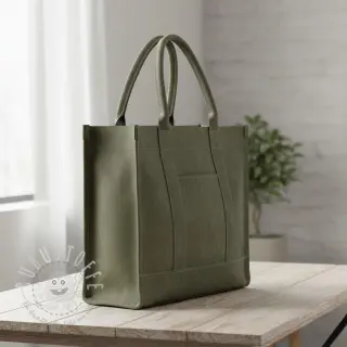 CANVAS STONEWASHED army green