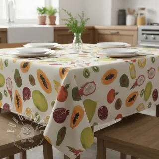 Dekostoff Linenlook Fruit digital print