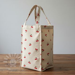 Dekostoff Linenlook Cherries natural