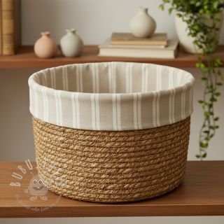 Dekostoff jacquard LINEN LOOK Etretat lin