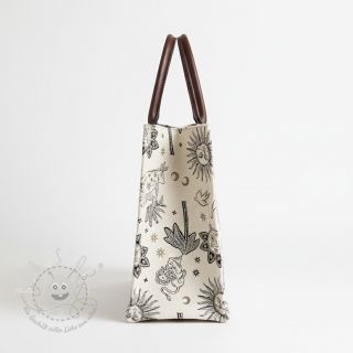 Dekostoff jacquard Pygmalion ecru noir