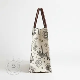 Dekostoff jacquard Pygmalion ecru noir