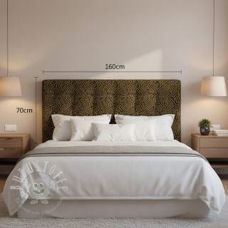 Dekostoff jacquard Mesopotamie noir jaune