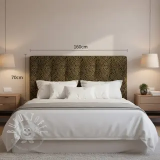 Dekostoff jacquard Mesopotamie noir jaune