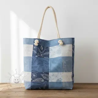 Dekostoff FRENCH TABLE CLOTH JACQUARD Cabosse allover indigo
