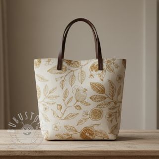 Dekostoff RUSTIC VINTAGE PRINT Granata peanut