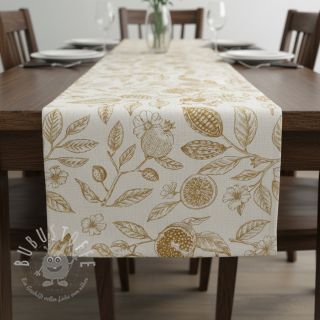 Dekostoff RUSTIC VINTAGE PRINT Granata peanut