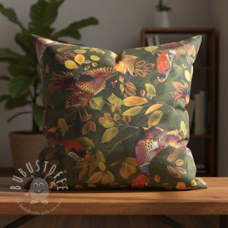 Dekostoff VELVET Pheasant Forest Leaf