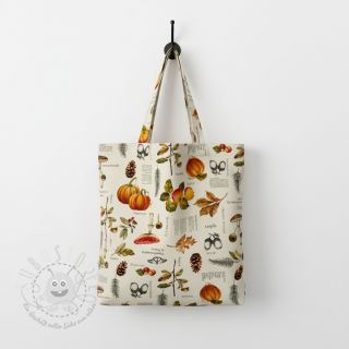 Dekostoff premium Linenlook Fall Harvest Recipe digital print