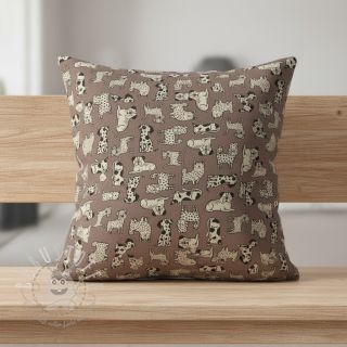 Dekostoff Linenlook premium Dog Wildlife Art