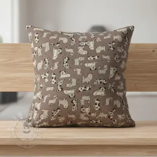 Dekostoff Linenlook premium Dog Wildlife Art