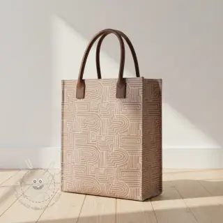 Dekostoff Linenlook premium Curve Maze Line