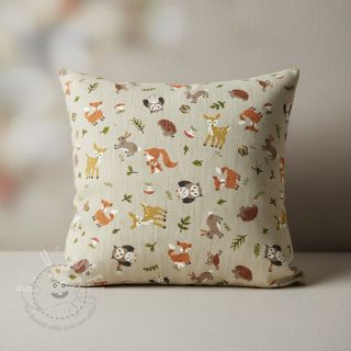 Dekostoff Linenlook premium Forest Friend Animal