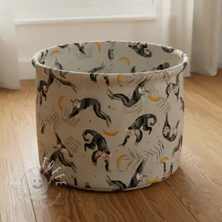 Dekostoff Linenlook Monkey Bananas