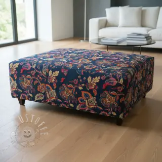 Dekostoff jacquard Inaya bleu