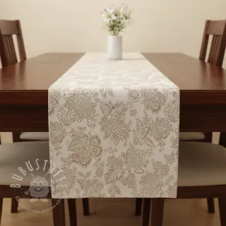 Dekostoff jacquard Jacobean lin
