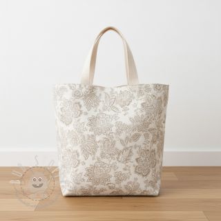 Dekostoff jacquard Jacobean lin