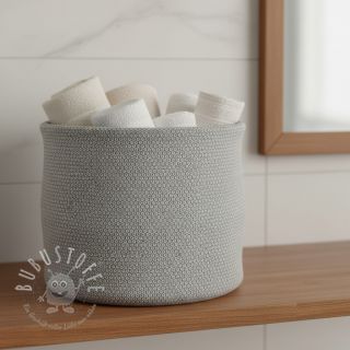 Dekostoff DOBBY Coloured Dot grey