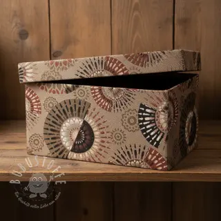 Dekostoff jacquard Mandala Circle Sun