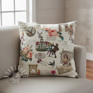 Dekostoff premium Linenlook Poetry Romantic Scene digital print