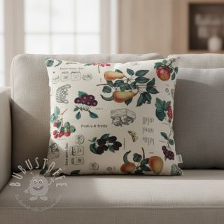 Dekostoff premium Linenlook Redfruit Jam Recipe digital print