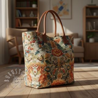 Dekostoff premium Linenlook Bloom Fruit Paradise digital print