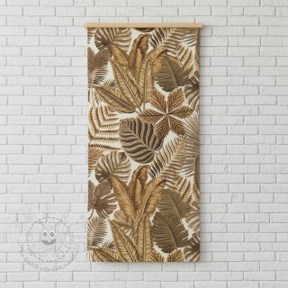 Dekostoff premium Leaf Embroidery digital print