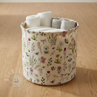 Dekostoff Linenlook Spring Doodle Time