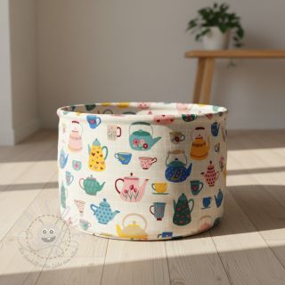 Dekostoff premium Happy Teapot Party