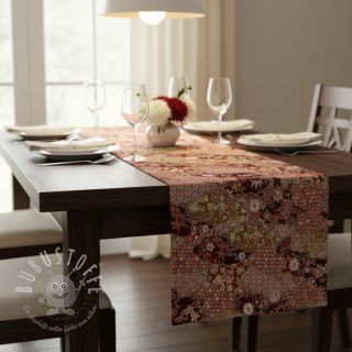 Dekostoff jacquard Nuage allover rouge