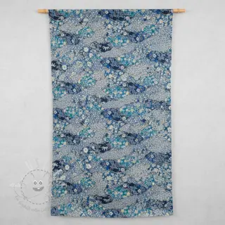 Dekostoff jacquard Nuage allover bleu