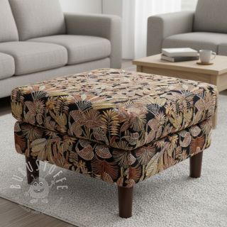 Dekostoff jacquard Mayorque noir