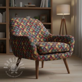 Dekostoff GOBELIN PREMIUM Graphic Wave Scale