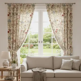 Dekostoff Linenlook premium Flower Dreamy Field digital print