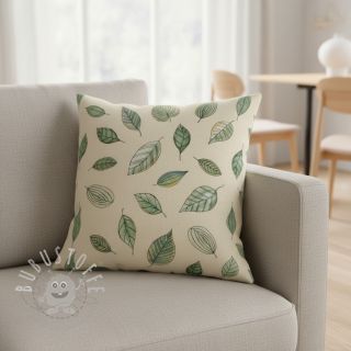 Dekostoff Handpainted Leaf Art digital print