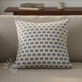 Dekostoff Linenlook Graphic Peacock