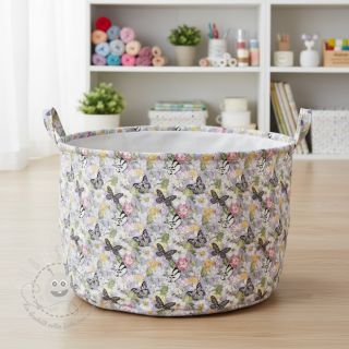 Dekostoff Genoveva butterfly lila digital print