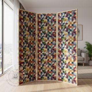 Dekostoff GOBELIN PREMIUM Graphic retro shapes