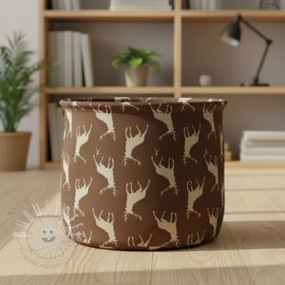 Dekostoff Linenlook Hunting deer silhouette